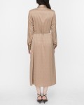 SIXDO Silk Loose Dress with Spread Collar